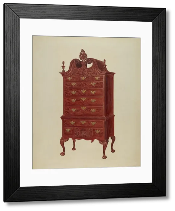 Framed Print : Highboy, c. 1939. Creator: Francis Borelli Framed Print : Highboy, c. 1939. Creator: Francis Borelli