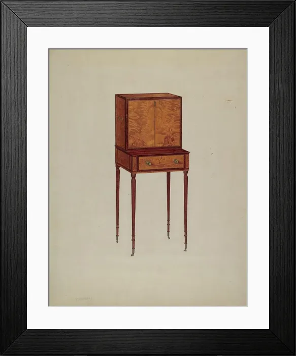 Framed Print : Desk, c. 1938. Creator: Francis Borelli Framed Print : Desk, c. 1938. Creator: Francis Borelli