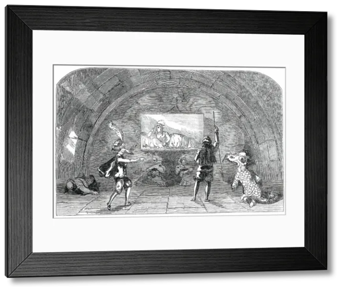 Framed Print : Scene from Prince Dorus; or, The Romance of the Nose, 1850. Creator: Unknown. Scene from Prince Dorus; or, The Romance of the Nose, 1850. Creator: Unknown Framed Print : Scene from Prince Dorus; or, The Romance of the Nose, 1850. Creator: Unknown. Scene from Prince Dorus; or, The Romance of the Nose, 1850. Creator: Unknown