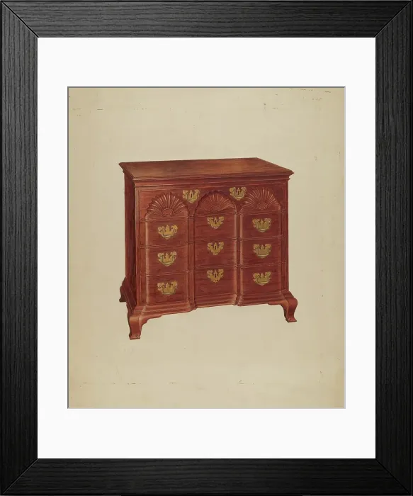 Framed Print : Chest of Drawers, c. 1938. Creator: Francis Borelli Framed Print : Chest of Drawers, c. 1938. Creator: Francis Borelli