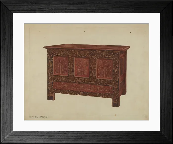 Framed Print : Chest, c. 1937. Creator: Francis Borelli Framed Print : Chest, c. 1937. Creator: Francis Borelli