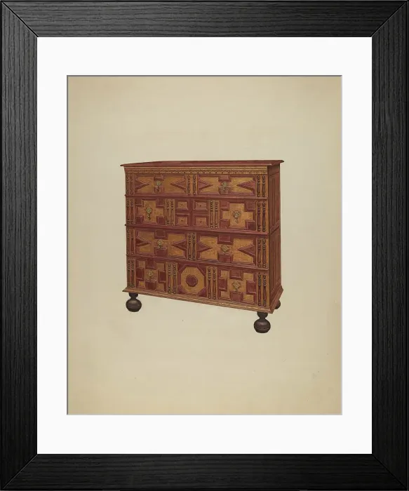 Framed Print : Chest of Drawers, c. 1938. Creator: Francis Borelli Framed Print : Chest of Drawers, c. 1938. Creator: Francis Borelli