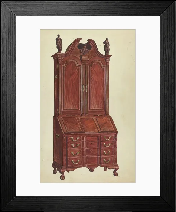 Framed Print : Cabinet-Top Desk, c. 1953. Creator: Francis Borelli Framed Print : Cabinet-Top Desk, c. 1953. Creator: Francis Borelli