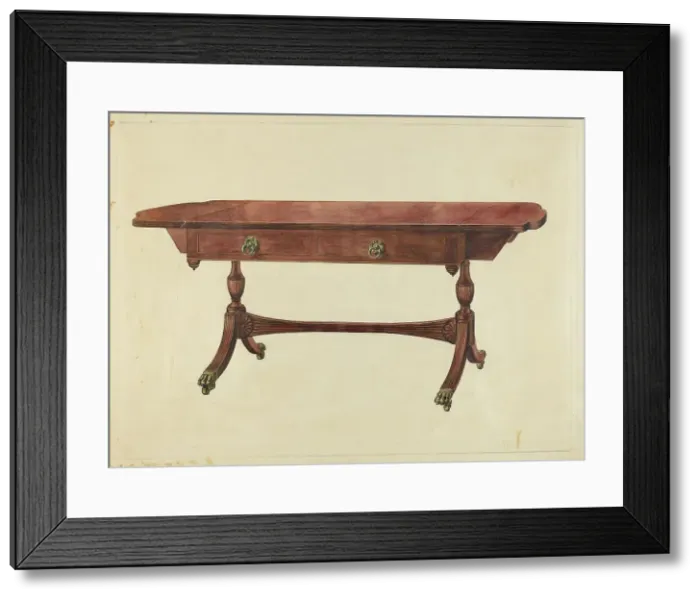 Framed Print : Sofa Table, c. 1939. Creator: Francis Borelli