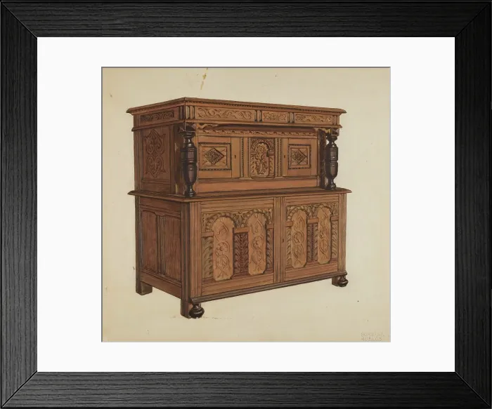 Framed Print : Press Cupboard, c. 1936. Creator: Francis Borelli Framed Print : Press Cupboard, c. 1936. Creator: Francis Borelli