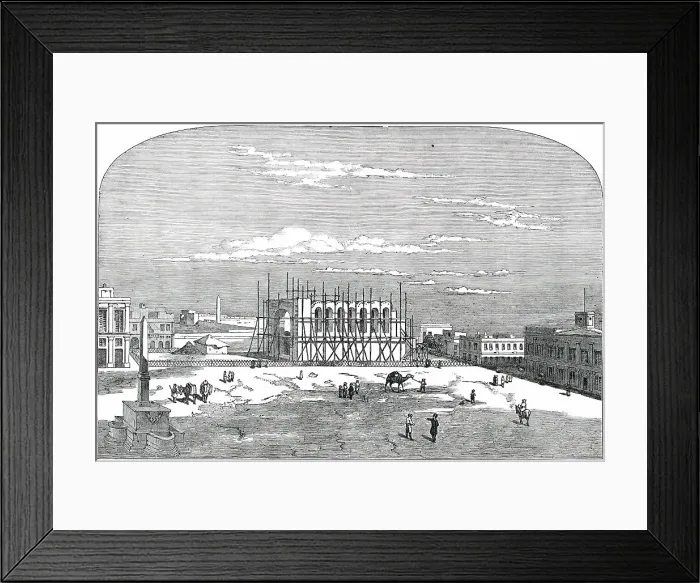 Framed Print : The Great Square in Alexandria - Present State of the Proposed Church... 1850. Creator: Unknown Framed Print : The Great Square in Alexandria - Present State of the Proposed Church... 1850. Creator: Unknown