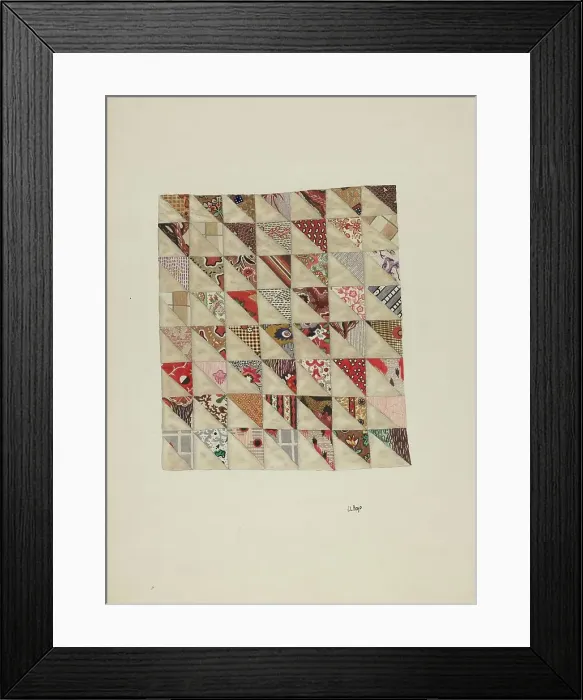 Framed Print : Piece of Calico Patchwork, 1935 / 1942. Creator: Joseph L. Boyd Framed Print : Piece of Calico Patchwork, 1935 / 1942. Creator: Joseph L. Boyd