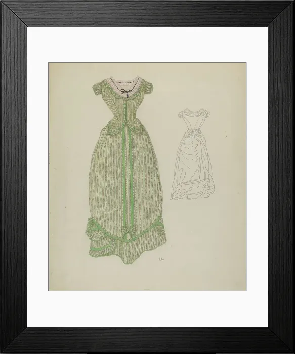 Framed Print : Dress, c. 1937. Creator: Joseph L. Boyd Framed Print : Dress, c. 1937. Creator: Joseph L. Boyd