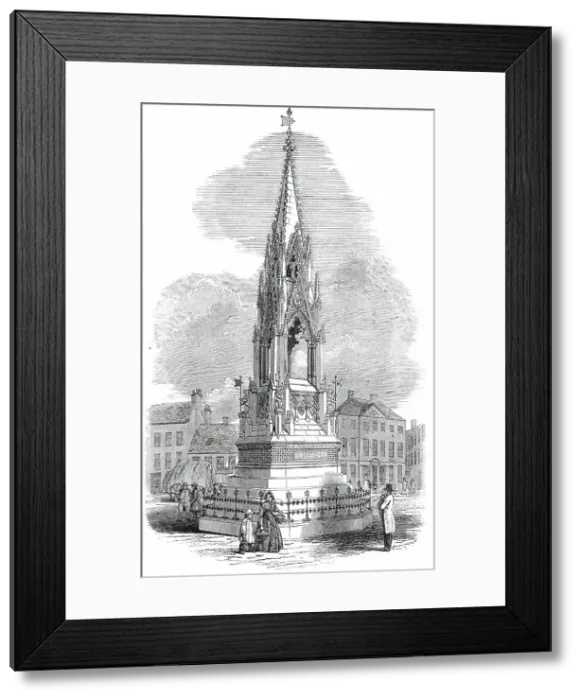 Framed Print : The Notts Testimonial to Lord George Bentinck, in the Market-Place, Mansfield, 1850. Creator: Unknown Framed Print : The Notts Testimonial to Lord George Bentinck, in the Market-Place, Mansfield, 1850. Creator: Unknown