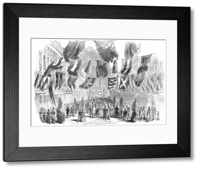 Framed Print : Reception of Parisian Railway Excursionists at Dunkerque - Rue Arago, 1850. Creator: Unknown Framed Print : Reception of Parisian Railway Excursionists at Dunkerque - Rue Arago, 1850. Creator: Unknown