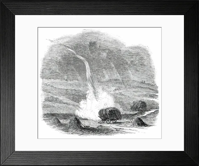 Framed Print : Waterspout at New Galloway, 1850. Creator: Unknown Framed Print : Waterspout at New Galloway, 1850. Creator: Unknown