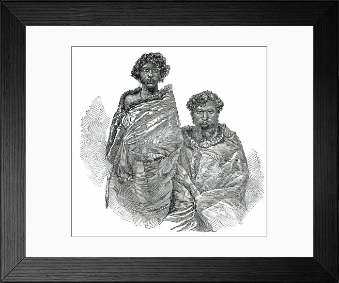 Framed Print : Aboriginal Australians - old and young man, daguerreotyped in Port Phillip by Mr. Kilburn, 1850. Creator: Unknown Framed Print : Aboriginal Australians - old and young man, daguerreotyped in Port Phillip by Mr. Kilburn, 1850. Creator: Unknown