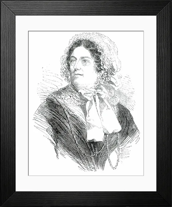 Framed Print : The late Mrs. Glover, 1850. Creator: Unknown Framed Print : The late Mrs. Glover, 1850. Creator: Unknown