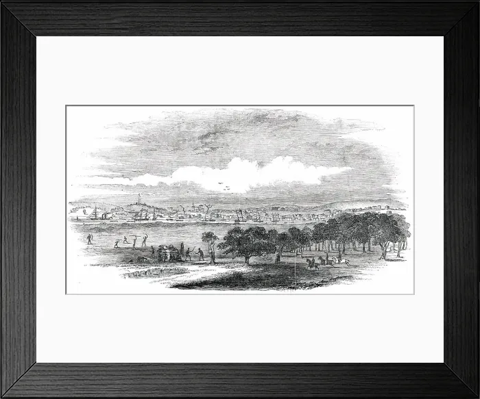 Framed Print : Melbourne, the Capital of Port Phillip, 1850. Creator: Unknown Framed Print : Melbourne, the Capital of Port Phillip, 1850. Creator: Unknown