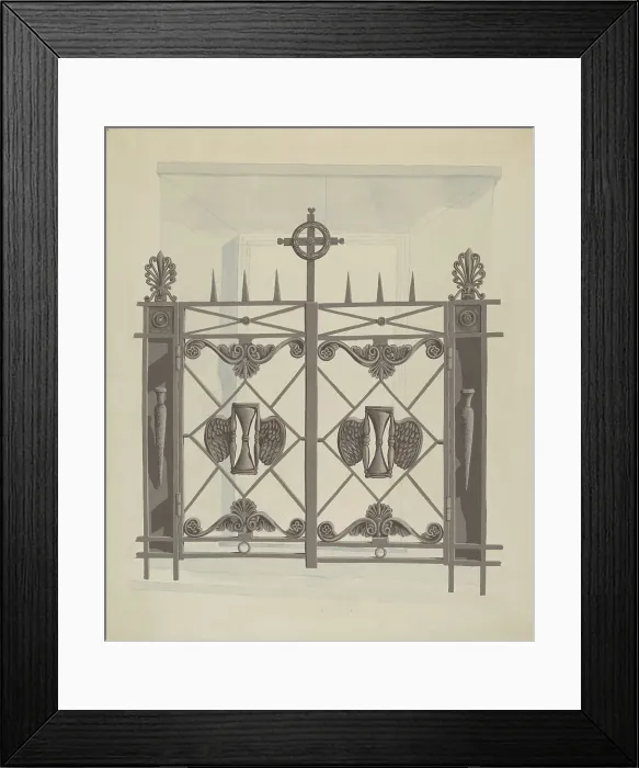 Framed Print : Iron Gate, c. 1936. Creator: Joseph L. Boyd Framed Print : Iron Gate, c. 1936. Creator: Joseph L. Boyd