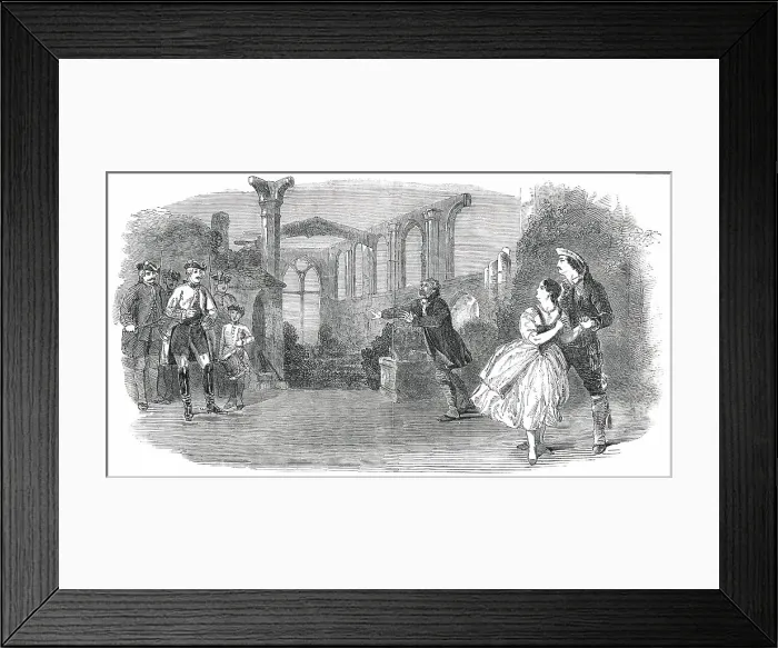 Framed Print : Scene from the Opera of Le Val d'Andorre, at the St. James's Theatre, 1850. Creator: Unknown. Scene from the Opera of Le Val d'Andorre, at the St. James's Theatre, 1850. Creator: Unknown Framed Print : Scene from the Opera of Le Val d'Andorre, at the St. James's Theatre, 1850. Creator: Unknown. Scene from the Opera of Le Val d'Andorre, at the St. James's Theatre, 1850. Creator: Unknown
