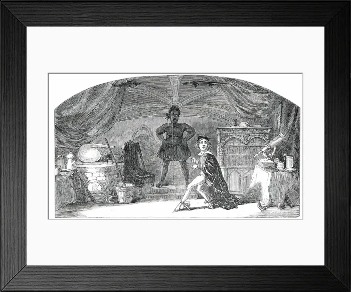 Framed Print : Scene from the Extravaganza of Frankenstein, or, The Model Man at the Adelphi Theatre, 1850. Creator: Unknown. Scene from the Extravaganza of Frankenstein, or, The Model Man at the Adelphi Theatre, 1850. Creator: Unknown Framed Print : Scene from the Extravaganza of Frankenstein, or, The Model Man at the Adelphi Theatre, 1850. Creator: Unknown. Scene from the Extravaganza of Frankenstein, or, The Model Man at the Adelphi Theatre, 1850. Creator: Unknown