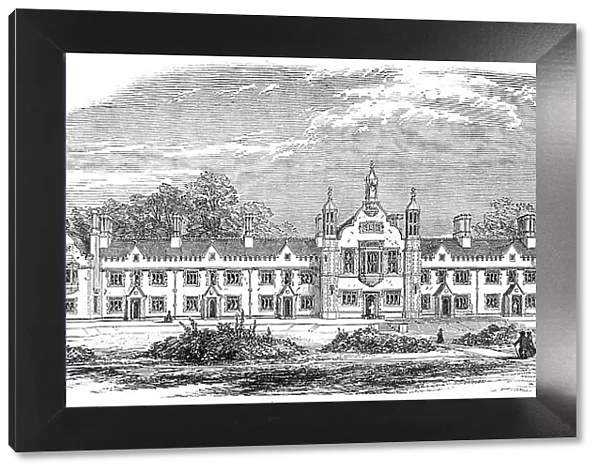 The Aged Freemasons Asylum, at Croydon: opened on Thursday, 1850. Creator: Unknown