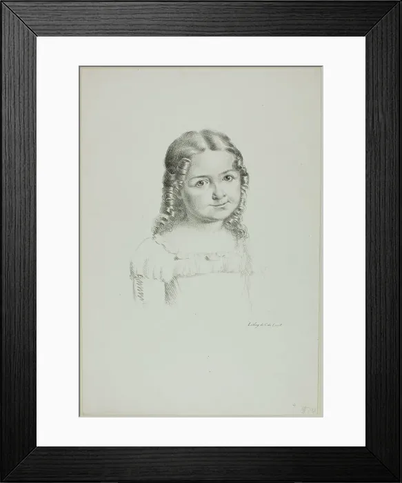 Framed Print : Portrait of a Child, c. 1816. Creator: Charles-Philibert de Lasteyrie Framed Print : Portrait of a Child, c. 1816. Creator: Charles-Philibert de Lasteyrie