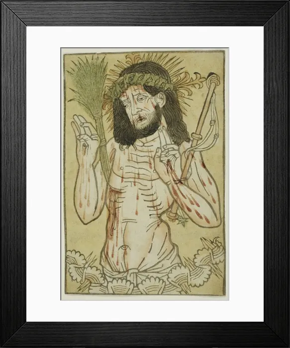 Framed Print : The Man of Sorrows, c.1475. Creator: Unknown Framed Print : The Man of Sorrows, c.1475. Creator: Unknown