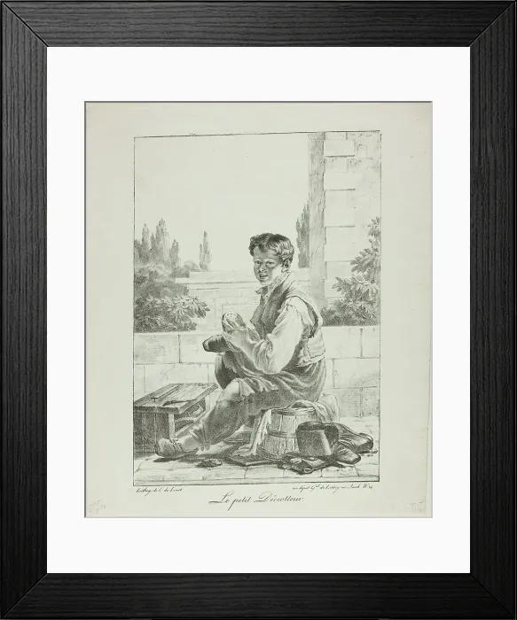 Framed Print : The Little Shoe-Shine Boy, n.d. Creator: Charles-Philibert de Lasteyrie Framed Print : The Little Shoe-Shine Boy, n.d. Creator: Charles-Philibert de Lasteyrie