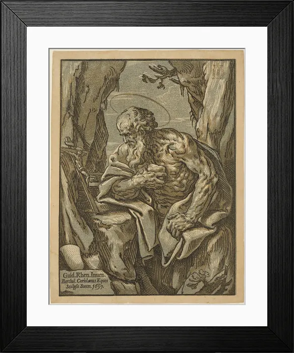 Framed Print : Saint Jerome, 1637. Creator: Bartolomeo Coriolano Framed Print : Saint Jerome, 1637. Creator: Bartolomeo Coriolano