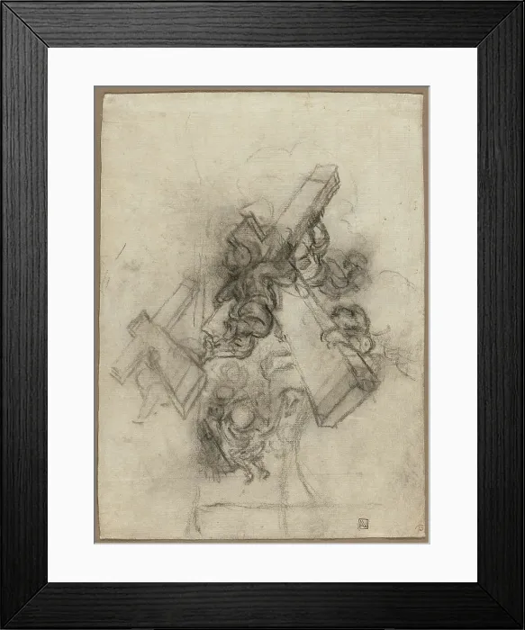 Framed Print : Putti Carrying the Cross (recto); Studies of a Hand (verso), 1672 / 75. Creator: Gian Lorenzo Bernini
