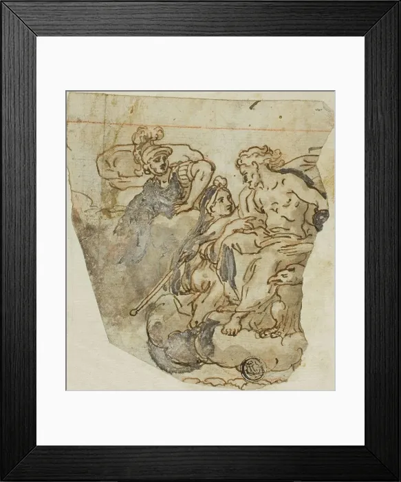 Framed Print : Zeus and Psyche, n.d. Creators: Lazzaro Tavarone, Andrea Lilio Framed Print : Zeus and Psyche, n.d. Creators: Lazzaro Tavarone, Andrea Lilio