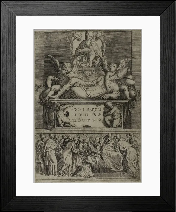 Framed Print : The Tomb of a Bishop, 1540 / 45. Creator: Battista del Moro Framed Print : The Tomb of a Bishop, 1540 / 45. Creator: Battista del Moro