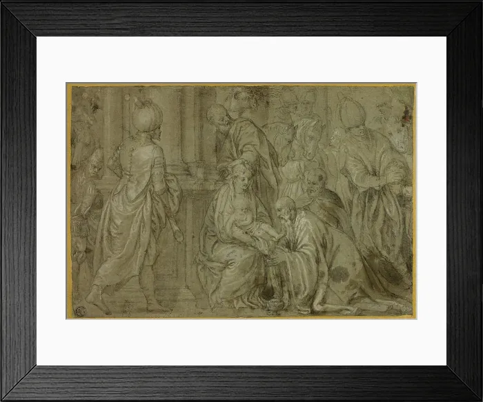 Framed Print : Adoration of the Magi, 1590 / 98. Creator: Benedetto Caliari Framed Print : Adoration of the Magi, 1590 / 98. Creator: Benedetto Caliari