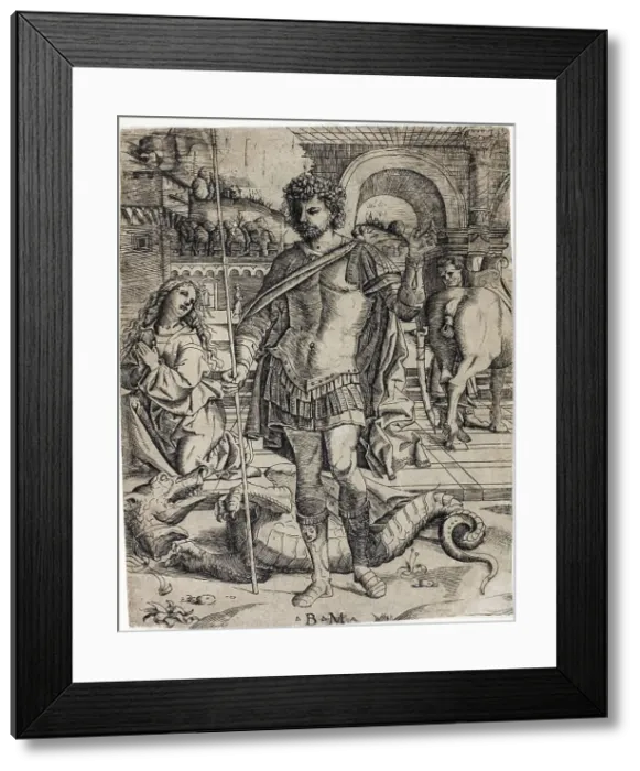 Framed Print : Saint George, 1506. Creator: Benedetto Montagna Framed Print : Saint George, 1506. Creator: Benedetto Montagna