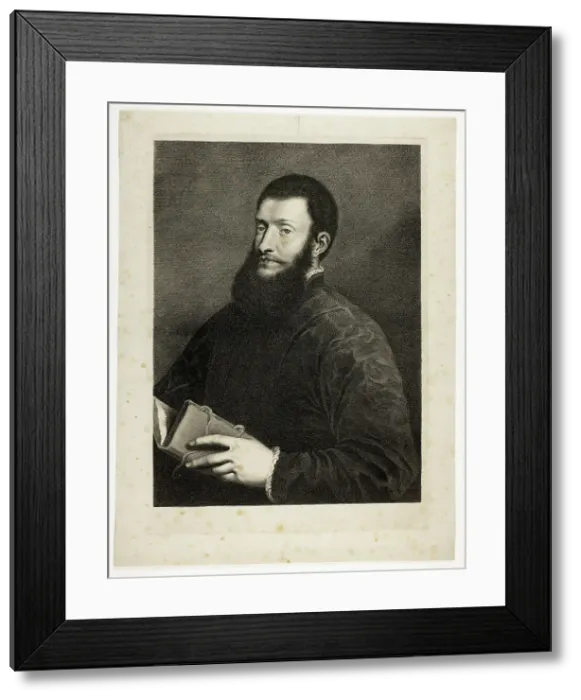 Framed Print : Portrait of the Poet Pietro Aretino, from Cabinet Reynst; Variarum imaginum a... 1655-1660. Creator: Cornelis van Dalen II Framed Print : Portrait of the Poet Pietro Aretino, from Cabinet Reynst; Variarum imaginum a... 1655-1660. Creator: Cornelis van Dalen II