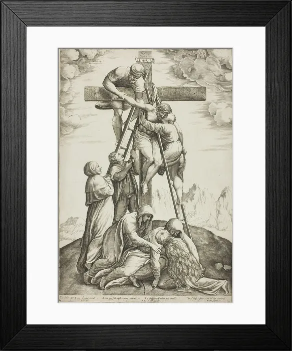 Framed Print : The Deposition of Christ, 1570 / 80. Creator: Benetto Stefani Framed Print : The Deposition of Christ, 1570 / 80. Creator: Benetto Stefani