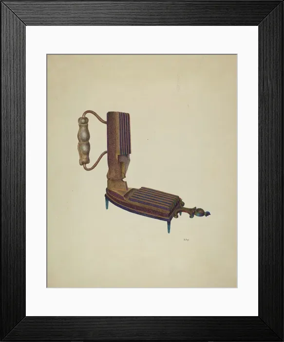 Framed Print : Fluting Iron, c. 1940. Creator: Joseph L. Boyd Framed Print : Fluting Iron, c. 1940. Creator: Joseph L. Boyd
