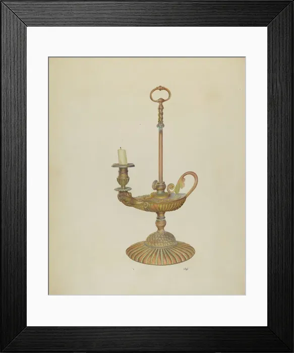 Framed Print : Candle Holder, c. 1940. Creator: Joseph L. Boyd Framed Print : Candle Holder, c. 1940. Creator: Joseph L. Boyd