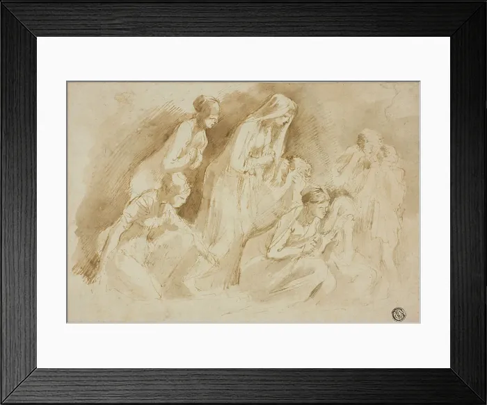 Framed Print : Mourners Over the Dead Christ, n.d. Creators: Unknown, Giuseppe Bernardino Bison Framed Print : Mourners Over the Dead Christ, n.d. Creators: Unknown, Giuseppe Bernardino Bison