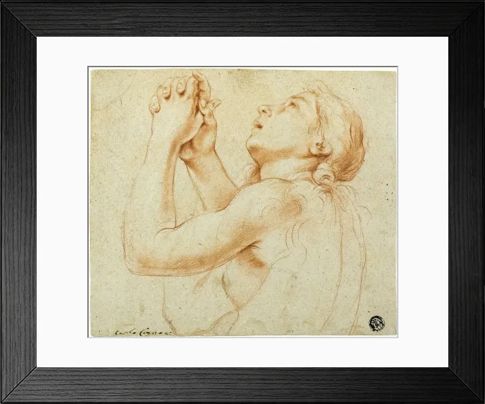 Framed Print : Praying Magdalene, 1670s. Creator: Carlo Cignani Framed Print : Praying Magdalene, 1670s. Creator: Carlo Cignani