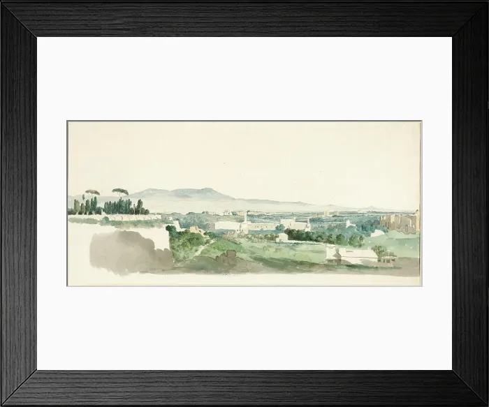 Framed Print : A View from the Palatine Hill, Rome, the Alban Hills in the Distance, c.1775. Creator: Carlo Labruzzi Framed Print : A View from the Palatine Hill, Rome, the Alban Hills in the Distance, c.1775. Creator: Carlo Labruzzi