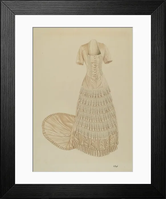 Framed Print : Evening Dress, c. 1938. Creator: Joseph L. Boyd Framed Print : Evening Dress, c. 1938. Creator: Joseph L. Boyd