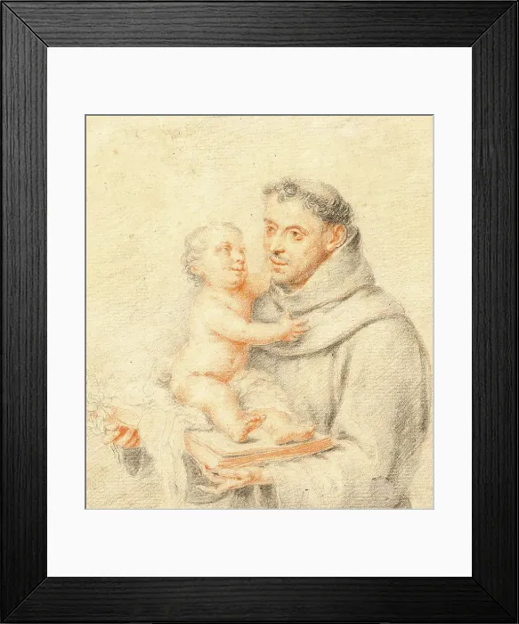 Framed Print : Saint Anthony of Padua, n.d. Creator: Possibly after Bartolomé Estéban Murillo Spanish Framed Print : Saint Anthony of Padua, n.d. Creator: Possibly after Bartolomé Estéban Murillo Spanish