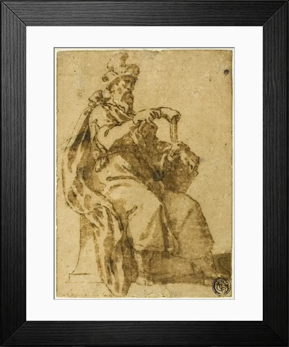 Framed Print : Samuel Enthroned, 1586 / 89. Creator: Cesare Nebbia Framed Print : Samuel Enthroned, 1586 / 89. Creator: Cesare Nebbia