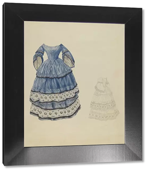 Blue Silk Dress, c. 1937. Creator: Joseph L. Boyd