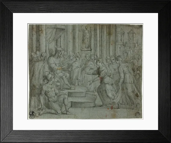 Framed Print : Solomon Receiving the Queen of Sheba, n.d. Creator: Bernardo Castello Framed Print : Solomon Receiving the Queen of Sheba, n.d. Creator: Bernardo Castello