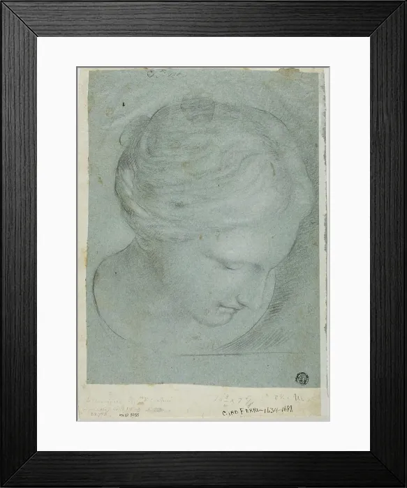 Framed Print : Sculpted Female Head, n.d. Creator: Ciro Ferri Framed Print : Sculpted Female Head, n.d. Creator: Ciro Ferri