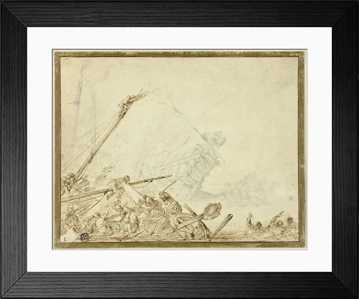 Framed Print : Shipwreck, n.d. Creator: Cornelis de Wael Framed Print : Shipwreck, n.d. Creator: Cornelis de Wael
