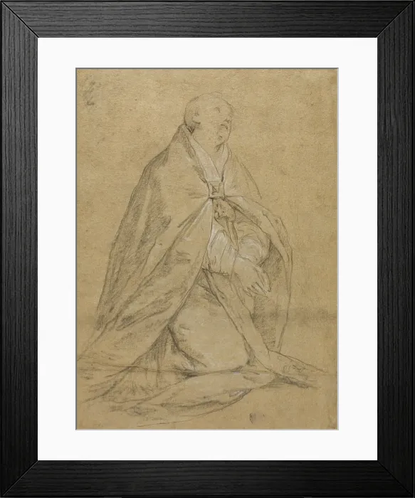 Framed Print : Kneeling Ecclesiastic Saint, n.d. Creator: Corrado Giaquinto Framed Print : Kneeling Ecclesiastic Saint, n.d. Creator: Corrado Giaquinto