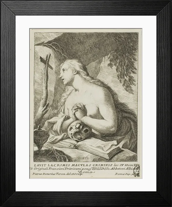 Framed Print : Saint Mary Magdalene, 1728 / 31. Creator: Pietro Rotari Framed Print : Saint Mary Magdalene, 1728 / 31. Creator: Pietro Rotari