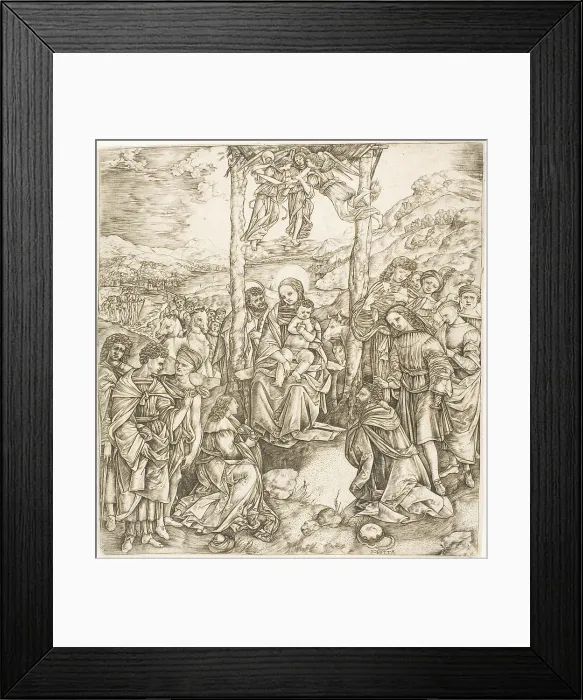 Framed Print : The Adoration of the Magi, about 1530. Creator: Cristofano di Michele Martini Framed Print : The Adoration of the Magi, about 1530. Creator: Cristofano di Michele Martini