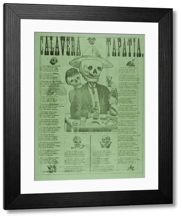 Framed Print : Calavera Tapatia, n.d. Creators: Manuel Manilla, José Guadalupe Posada Framed Print : Calavera Tapatia, n.d. Creators: Manuel Manilla, José Guadalupe Posada