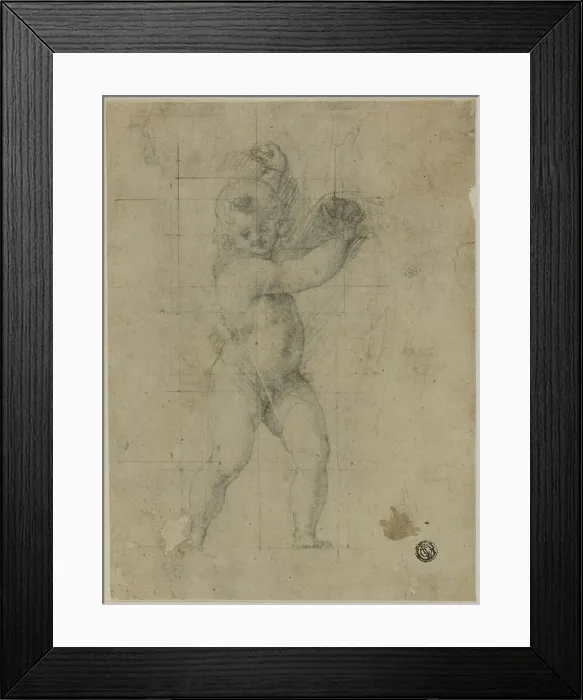 Framed Print : Putto with Raised Arms, 1580 / 90. Creator: Cristofano Roncalli Framed Print : Putto with Raised Arms, 1580 / 90. Creator: Cristofano Roncalli